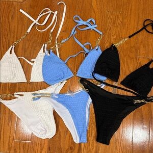 Stylish Bikini Set with Gold Chain
